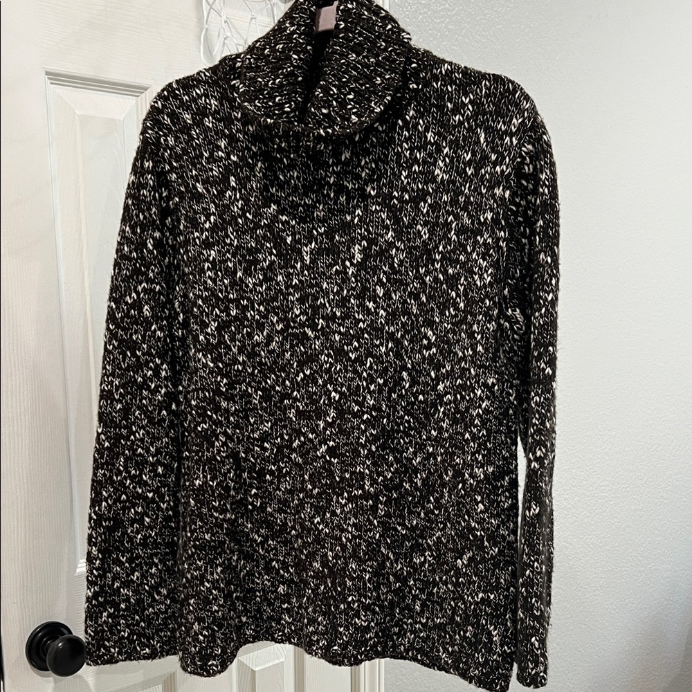 Chicos brown/cream soft turtleneck sweater - EUC - size L/12